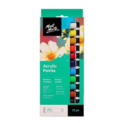 MONT MARTE PAINT SET Acrylics 12x12ml Colour Tubes